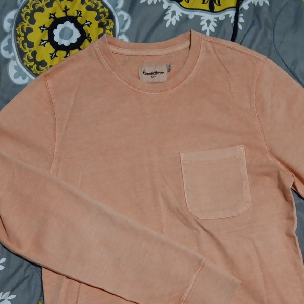 Goodfellow & Co Men's Light Peach Crewneck Longsleeve Tee